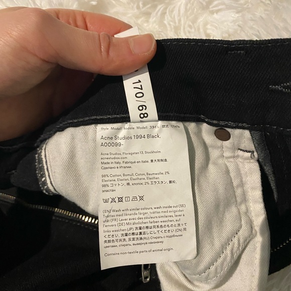 Acne Studios Black Bla Konst 1994 high waisted Jeans - Picture 6 of 9